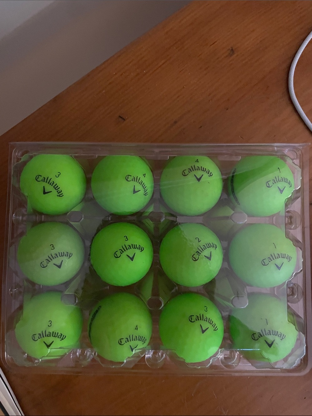 Callaway Bright Green Golf Ball Dozen - High Visibility